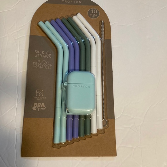 Crofton Kitchen Silicone Reusable Straw Set Poshmark